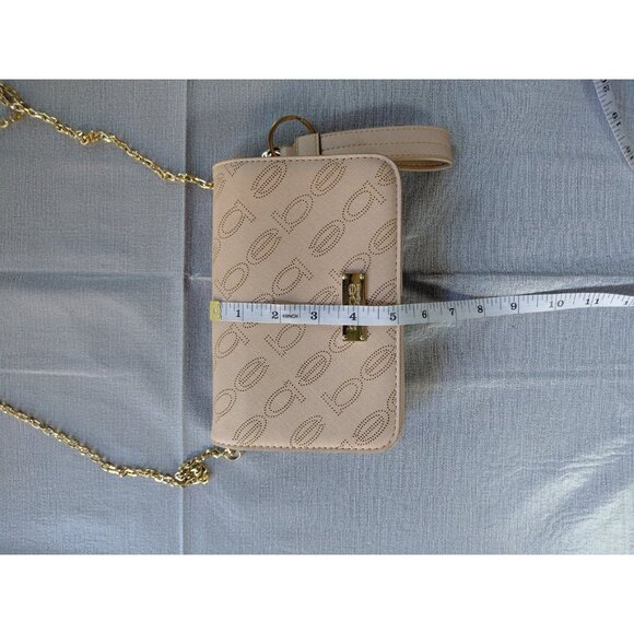 Bebe Shoulder Bag Chain Strap Pocketbook Brand Spellout Blush Pink Vegan Leather - Picture 13 of 16